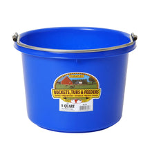 Cargar imagen en el visor de la galería, Prácticos y económicos, este cubo redondo cuenta con un asa de alambre resistente. Mide 11,5 pulgadas de diámetro por 8,5 pulgadas de alto, contiene 2 galones.