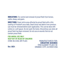 Cargar imagen en el visor de la galería, Proudsoff es un ungüento diseñado para eliminar el proud flesh(carne orgullosa) y favorecer la sanación de tejido saludable en caballos, ganado, cabras y ovejas.