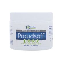 Cargar imagen en el visor de la galería, Proudsoff es un ungüento diseñado para eliminar el proud flesh(carne orgullosa) y favorecer la sanación de tejido saludable en caballos, ganado, cabras y ovejas.