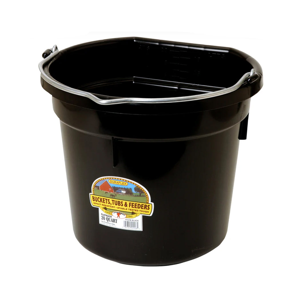 Flat Back Plastic Bucket