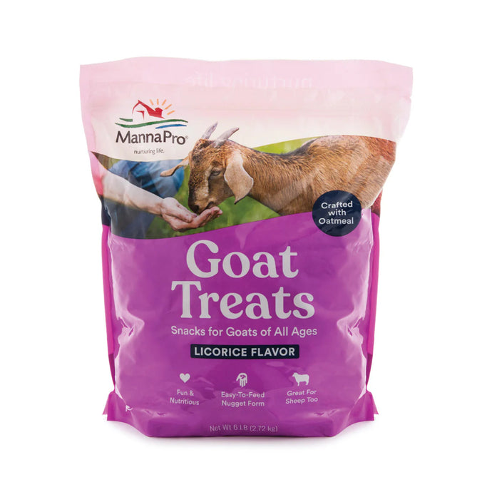 Deliciosas golosinas con sabor a regaliz y avena diseñadas para consentir a tus cabras y ovejas. Ideal para todas las edades y tipos, desde cabras mascota hasta de carne o leche.
