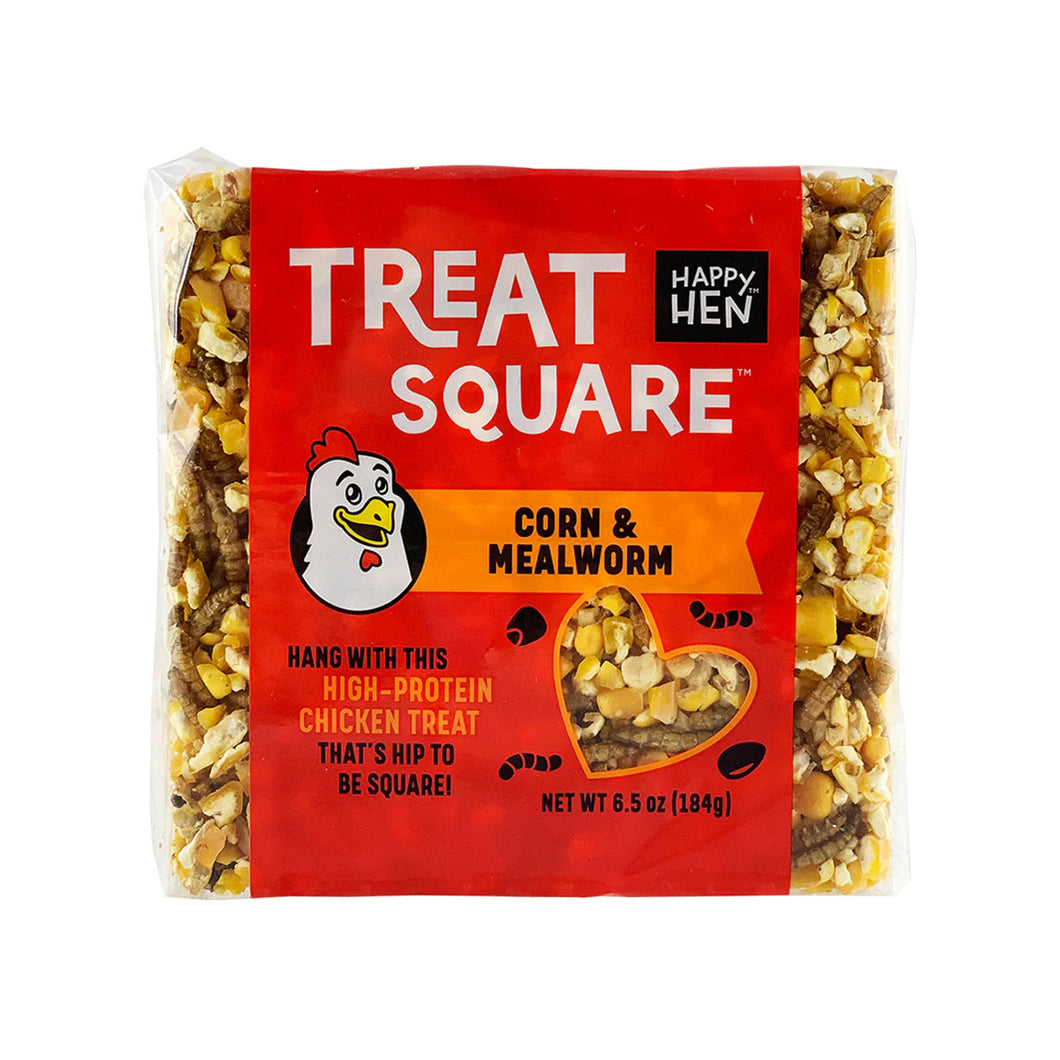 Happy Hen Treat Square - Corn & Mealworm