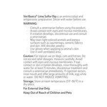 Cargar imagen en el visor de la galería, Vet Basics® Lime Sulfur Dip – Tratamiento Antimicrobiano y Antiparasitario para la Piel
